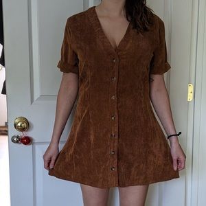💌 Corduroy Button Up Dress